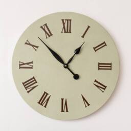 Melody Maison Large Metal Sage Green & Brown Detailed Wall Clock - 60cm X 60cm - Size: 60 cm X 60 cm