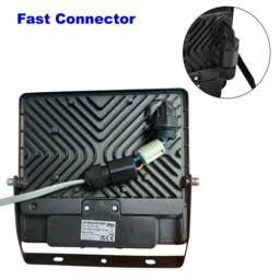 Harper Living PIR Floodlight with Fast Connector, Waterproof IP65, 50 Watts in Black - thumbnail 3