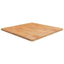 Berkfield Home Square Table Top Light Brown 80x80x2.5cm Treated Solid Wood Oak - Size: 80x80x2.5 cm - thumbnail 2