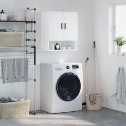 Berkfield Home Wall Cabinet White 60x31x70 cm Engineered Wood - Size: 60 x 31 x 70 cm - thumbnail 1