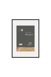 nielsen Skava A1 Wooden Picture Frame With A2 Mount & Glass Front in Black - thumbnail 1