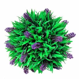 Berkfield Home Set of 2 Artificial Boxwood Ball with Lavender 28 cm in Green - thumbnail 2
