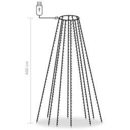 Berkfield Home Christmas Tree Net Lights with 400 LEDs Blue 400 cm - thumbnail 8