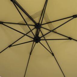 Living and Home 3m x 3m Square Cantilever Garden Parasol in Taupe - thumbnail 7
