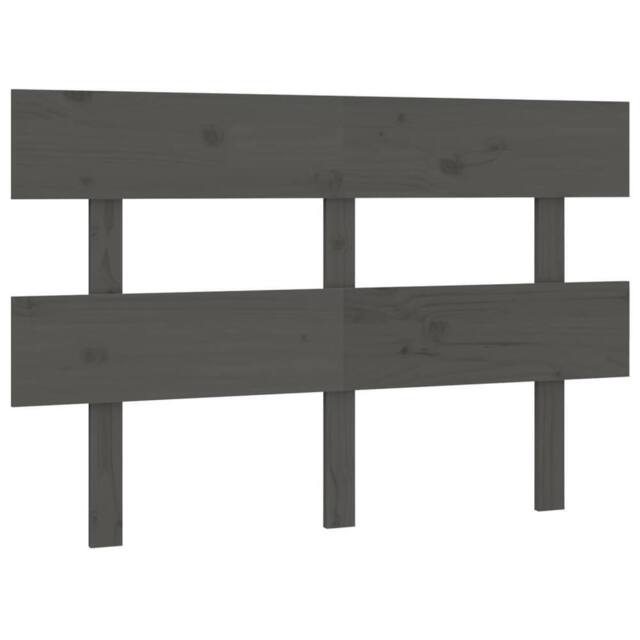 Berkfield Home Bed Headboard Grey 144x3x81 cm Solid Wood Pine - Size: 144 x 3 x 81 cm - image 1