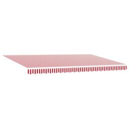 Berkfield Home Manual Retractable Awning with LED Red & White Stripe 500x300 cm - thumbnail 4