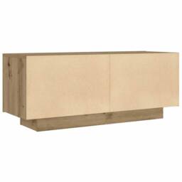 Berkfield Home Decorative Bedside Cabinet Artisan Oak 100x35x40 cm Engineered Wood in Brown - Size: 100 x 35 x 40 cm - thumbnail 6