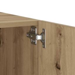 Berkfield Home Decorative Bedside Cabinet Artisan Oak 100x35x40 cm Engineered Wood in Brown - Size: 100 x 35 x 40 cm - thumbnail 9