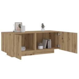 Berkfield Home Decorative Bedside Cabinet Artisan Oak 100x35x40 cm Engineered Wood in Brown - Size: 100 x 35 x 40 cm - thumbnail 2