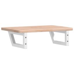 Berkfield Home Basin Shelf Wall Mounted Steel & Solid Wood Oak in Light Tan - thumbnail 6