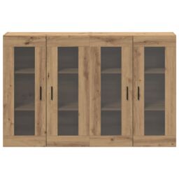 Berkfield Home Wall Mounted Cabinets 2 pcs Artisan Oak 69.5x34x90 cm Engineered Wood in Brown - thumbnail 6