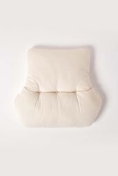 Homescapes Cotton Back Support Cushion in Cream - thumbnail 3