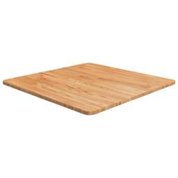 Berkfield Home Square Table Top Light Brown 60x60x1.5cm Treated Solid Wood Oak - Size: 60x60x1.5 cm - thumbnail 2