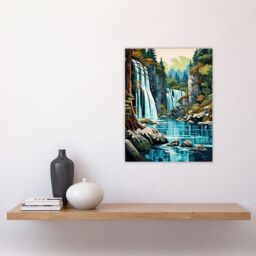 "Artery8 Plitvice Lakes National Park Artwork Reserve In Croatia With Waterfalls Unframed Wall Art Print Poster Home Decor Premium - Size: W12"" x H16""" - thumbnail 4