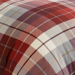 Flannelette Brushed Cotton Tartan Duvet Cover Set - thumbnail 4