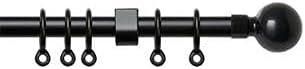 New Edge Blinds Exenteable Metal Curtain Pole 13-16mm in Black - Size: 120 cm - image 1