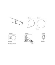 New Edge Blinds Exenteable Metal Curtain Pole 13-16mm in Black - Size: 120 cm - thumbnail 3