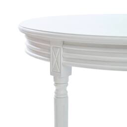 Nordlys Round Wood Dining Table for 4 People in White - thumbnail 9