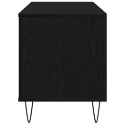 Berkfield Home Record Cabinet Black Oak 100x38x48 cm Engineered Wood - Size: 100 x 38 x 48 cm - thumbnail 5