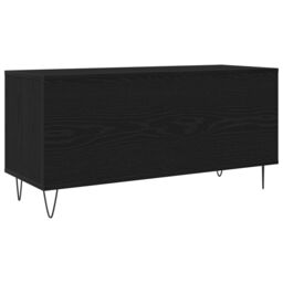 Berkfield Home Record Cabinet Black Oak 100x38x48 cm Engineered Wood - Size: 100 x 38 x 48 cm - thumbnail 4