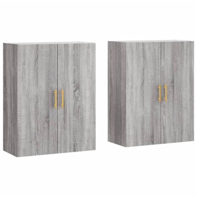 Berkfield Home Wall Mounted Cabinets 2 pcs Grey Sonoma 69.5x34x90 cm - image 1