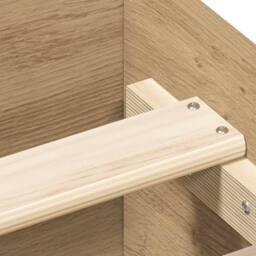 Berkfield Home Bed Frame without Mattress Artisan Oak 140x190cm Engineered Wood in Brown - Size: 140x190 cm - thumbnail 8