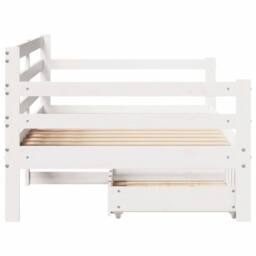 Berkfield Home Daybed with Drawers without Mattress White 90x200 cm Solid Wood - thumbnail 7