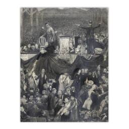"Artery8 George Bellows The Sawdust Trail Pencil Drawing Wall Art Print in Grey - Size: W12"" x H16""" - thumbnail 1