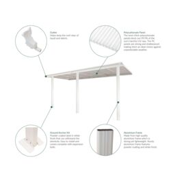 Primrose Living White Garden Veranda Canopy Patio Shade Pergola 3m x 4.34m - thumbnail 2