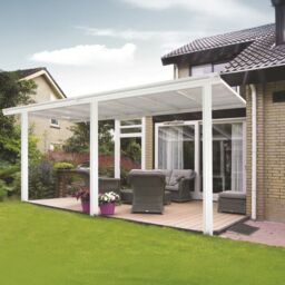 Primrose Living White Garden Veranda Canopy Patio Shade Pergola 3m x 4.34m - thumbnail 1
