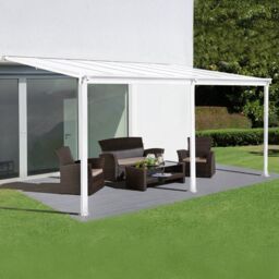 Primrose Living White Garden Veranda Canopy Patio Shade Pergola 3m x 4.34m - thumbnail 3