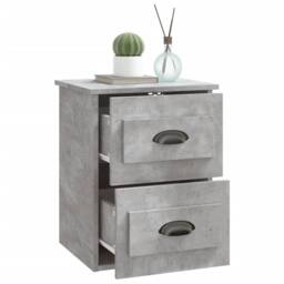 Berkfield Home Wall-mounted Bedside Cabinet Concrete Grey 41.5x36x53cm - Size: 41.5x36x53 cm - thumbnail 5