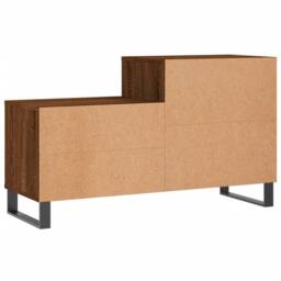 Berkfield Home Shoe Cabinet Brown Oak 102x36x60 cm Engineered Wood - Size: 102 x 36 x 60 cm - thumbnail 6