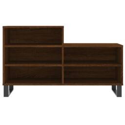 Berkfield Home Shoe Cabinet Brown Oak 102x36x60 cm Engineered Wood - Size: 102 x 36 x 60 cm - thumbnail 4