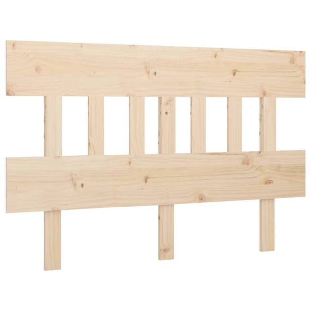 Berkfield Home Bed Headboard 203.5x3x81 cm Solid Wood Pine in Light Oak - image 1