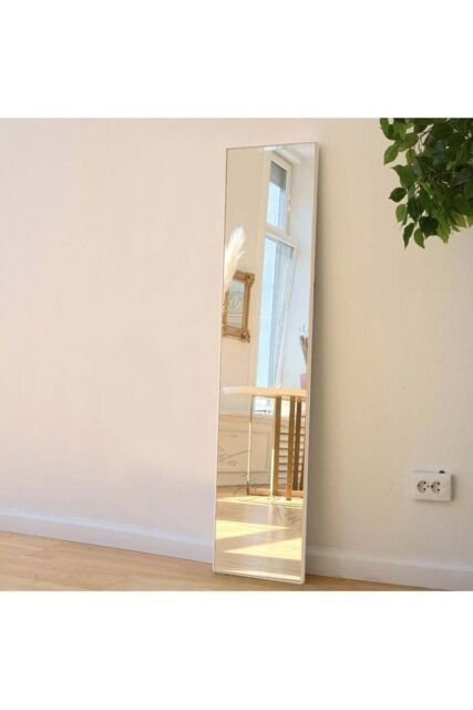 Living and Home 37cm W x 147cm H Gold Frame Over the Door Full Length Mirror - Size: 37 cm W x 147 cm H - image 1