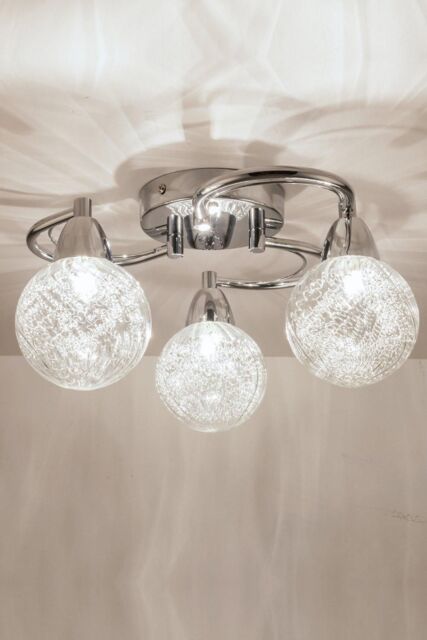 Harper Living LED Semi-Flush Ceiling Light, Swirl Arms, 4000K in Silver - image 1