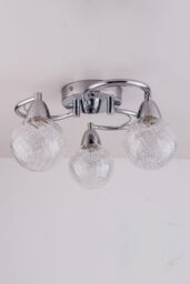 Harper Living LED Semi-Flush Ceiling Light, Swirl Arms, 4000K in Silver - thumbnail 2