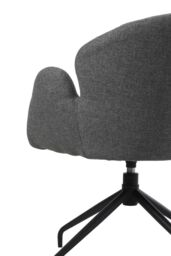 H&O Direct Contemporary Swivel Lounge Chair in Grey - thumbnail 6