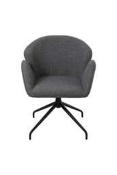 H&O Direct Contemporary Swivel Lounge Chair in Grey - thumbnail 4