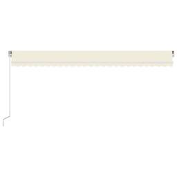 Berkfield Home Manual Retractable Awning with LED 600x350 cm Cream in Beige - thumbnail 4