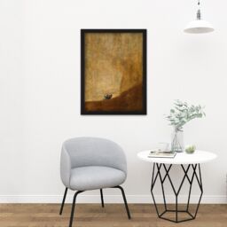 "Artery8 Wall Art Print Goya Dog Painting Large Framed Wall Décor Art in Black - Size: W18"" x H24""" - thumbnail 2