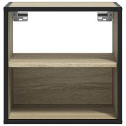 Berkfield Home Wall-mounted Bedside Cabinet Sonoma Oak 40x31x39.5 cm in Brown - thumbnail 5