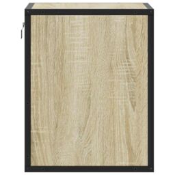 Berkfield Home Wall-mounted Bedside Cabinet Sonoma Oak 40x31x39.5 cm in Brown - thumbnail 6