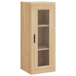Berkfield Home Wall Mounted Cabinet Sonoma Oak 34.5x34x90 cm in Brown - thumbnail 2
