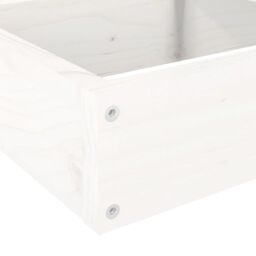 Berkfield Home Garden Planter 4-Tier 106x104.5x36 cm White Solid Wood Pine - thumbnail 7
