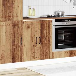 Berkfield Home Sink Base Cabinet Lucca Old Wood Engineered Wood in Brown - thumbnail 3