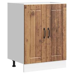Berkfield Home Sink Base Cabinet Lucca Old Wood Engineered Wood in Brown - thumbnail 2