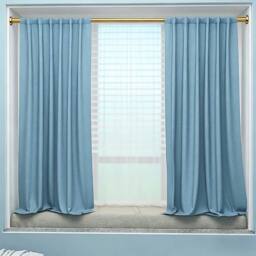 KORVIXA 45-68cm Heavy Duty Extendable Curtain Pole in Gold - thumbnail 3