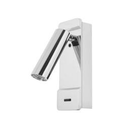 Netlighting Lire LED Wall Reading Light Chrome 179lm 2700K Special Offer in Silver - thumbnail 2